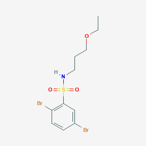 molecular formula C11H15Br2NO3S B12200765 [(2,5-Dibromophenyl)sulfonyl](3-ethoxypropyl)amine 