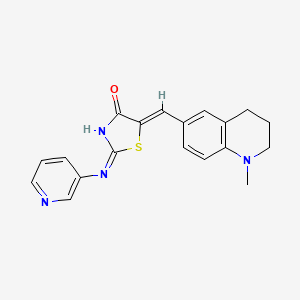 (2Z,5Z)-5-[(1-methyl-1,2,3,4-tetrahydroquinolin-6-yl)methylidene]-2-(pyridin-3-ylimino)-1,3-thiazolidin-4-one