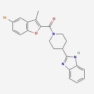 [4-(1H-benzimidazol-2-yl)piperidin-1-yl](5-bromo-3-methyl-1-benzofuran-2-yl)methanone