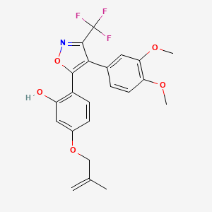 2-[4-(3,4-Dimethoxyphenyl)-3-(trifluoromethyl)-1,2-oxazol-5-yl]-5-[(2-methylprop-2-en-1-yl)oxy]phenol