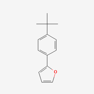 molecular formula C14H16O B12200843 Furan, 2-[4-(1,1-dimethylethyl)phenyl]- CAS No. 34231-76-0