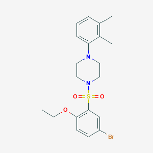 molecular formula C20H25BrN2O3S B12200846 1-(5-Bromo-2-ethoxybenzenesulfonyl)-4-(2,3-dimethylphenyl)piperazine 