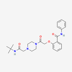 2-(2-{4-[(tert-butylcarbamoyl)methyl]piperazin-1-yl}-2-oxoethoxy)-N-phenylbenzamide