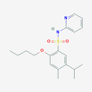 {[2-Butoxy-4-methyl-5-(methylethyl)phenyl]sulfonyl}-2-pyridylamine