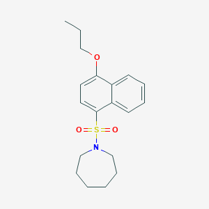 molecular formula C19H25NO3S B12200868 1-[(4-Propoxynaphthalen-1-yl)sulfonyl]azepane 