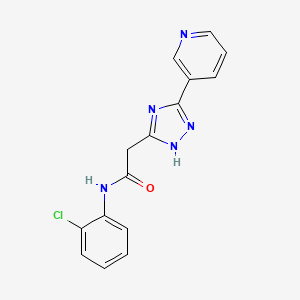 N-(2-chlorophenyl)-2-[5-(pyridin-3-yl)-1H-1,2,4-triazol-3-yl]acetamide