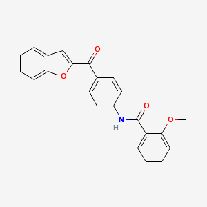 molecular formula C23H17NO4 B12200914 N-[4-(1-benzofuran-2-ylcarbonyl)phenyl]-2-methoxybenzamide 