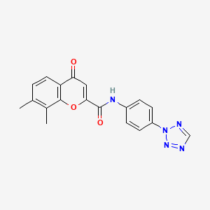 7,8-dimethyl-4-oxo-N-[4-(2H-tetrazol-2-yl)phenyl]-4H-chromene-2-carboxamide