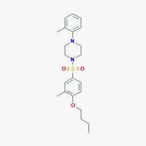 1-(4-Butoxy-3-methylbenzenesulfonyl)-4-(2-methylphenyl)piperazine