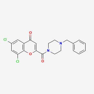 2-(4-benzylpiperazine-1-carbonyl)-6,8-dichloro-4H-chromen-4-one