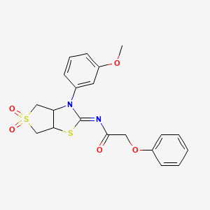 N-[(2Z)-3-(3-methoxyphenyl)-5,5-dioxidotetrahydrothieno[3,4-d][1,3]thiazol-2(3H)-ylidene]-2-phenoxyacetamide