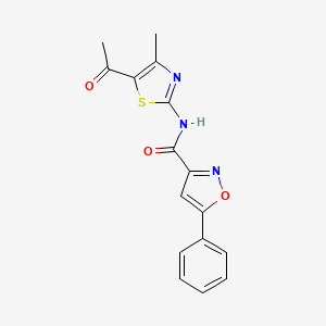 N-(5-acetyl-4-methyl-1,3-thiazol-2-yl)-5-phenyl-1,2-oxazole-3-carboxamide