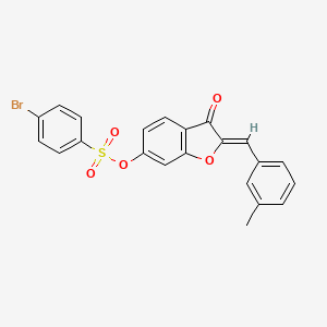 (2Z)-2-(3-methylbenzylidene)-3-oxo-2,3-dihydro-1-benzofuran-6-yl 4-bromobenzenesulfonate