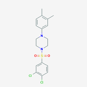 molecular formula C18H20Cl2N2O2S B12201013 1-(3,4-Dichlorobenzenesulfonyl)-4-(3,4-dimethylphenyl)piperazine 