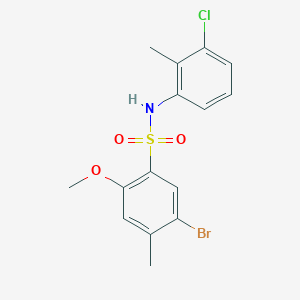 5-bromo-N-(3-chloro-2-methylphenyl)-2-methoxy-4-methylbenzenesulfonamide