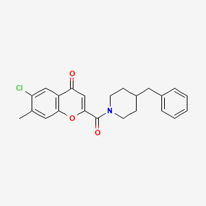 2-(4-benzylpiperidine-1-carbonyl)-6-chloro-7-methyl-4H-chromen-4-one