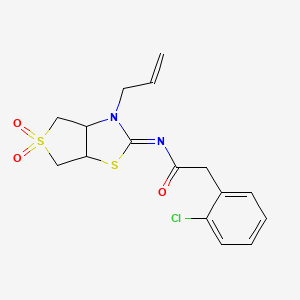 2-(2-chlorophenyl)-N-[(2E)-5,5-dioxido-3-(prop-2-en-1-yl)tetrahydrothieno[3,4-d][1,3]thiazol-2(3H)-ylidene]acetamide