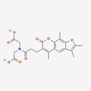 N-(carboxymethyl)-N-[3-(2,3,5,9-tetramethyl-7-oxo-7H-furo[3,2-g]chromen-6-yl)propanoyl]glycine