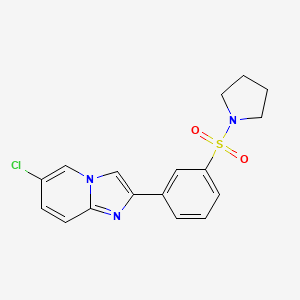 6-Chloro-2-[3-(pyrrolidin-1-ylsulfonyl)phenyl]imidazo[1,2-a]pyridine