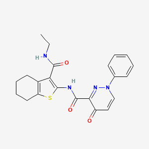 N-[3-(ethylcarbamoyl)-4,5,6,7-tetrahydro-1-benzothiophen-2-yl]-4-oxo-1-phenyl-1,4-dihydropyridazine-3-carboxamide