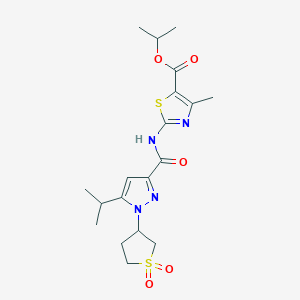 5-Thiazolecarboxylic acid, 4-methyl-2-[[[5-(1-methylethyl)-1-(tetrahydro-1,1-dioxido-3-thienyl)-1H-pyrazol-3-yl]carbonyl]amino]-, 1-methylethyl ester