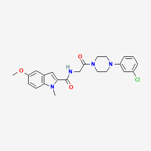 N~2~-{2-[4-(3-chlorophenyl)piperazino]-2-oxoethyl}-5-methoxy-1-methyl-1H-indole-2-carboxamide