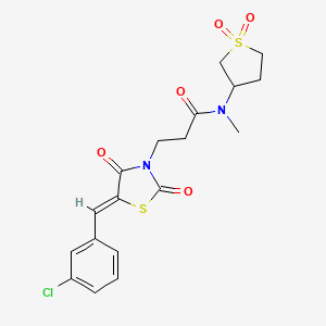 3-[(5Z)-5-(3-chlorobenzylidene)-2,4-dioxo-1,3-thiazolidin-3-yl]-N-(1,1-dioxidotetrahydrothiophen-3-yl)-N-methylpropanamide