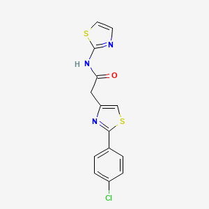 2-[2-(4-chlorophenyl)-1,3-thiazol-4-yl]-N-(1,3-thiazol-2-yl)acetamide