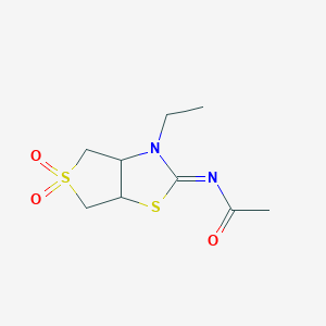 N-[(2Z)-3-ethyl-5,5-dioxidotetrahydrothieno[3,4-d][1,3]thiazol-2(3H)-ylidene]acetamide