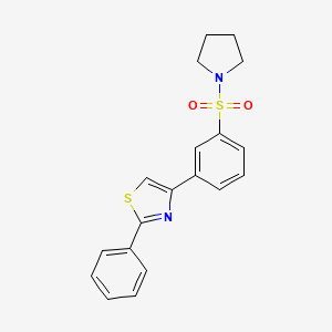 2-Phenyl-4-[3-(pyrrolidin-1-ylsulfonyl)phenyl]-1,3-thiazole