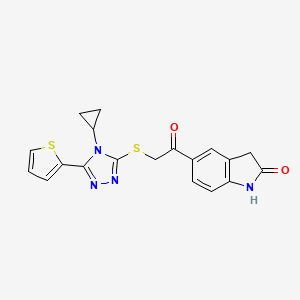 5-[2-(4-Cyclopropyl-5-(2-thienyl)-1,2,4-triazol-3-ylthio)acetyl]indolin-2-one