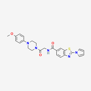 N-{2-[4-(4-methoxyphenyl)piperazin-1-yl]-2-oxoethyl}-2-(1H-pyrrol-1-yl)-1,3-benzothiazole-6-carboxamide