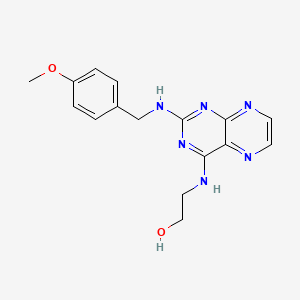 2-({2-[(4-Methoxybenzyl)amino]pteridin-4-yl}amino)ethanol