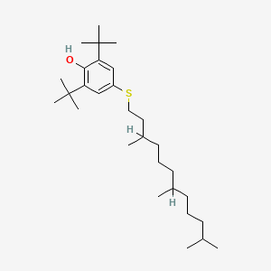 molecular formula C29H52OS B1220124 2,6-Bis(1,1-dimethylethyl)-4-((3,7,11-trimethyldodecyl)thio)phenol CAS No. 143202-56-6