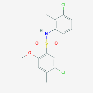 [(5-Chloro-2-methoxy-4-methylphenyl)sulfonyl](3-chloro-2-methylphenyl)amine