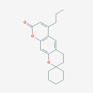 6'-propyl-3',4'-dihydro-8'H-spiro[cyclohexane-1,2'-pyrano[3,2-g]chromen]-8'-one