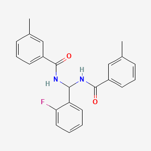 N,N'-[(2-fluorophenyl)methanediyl]bis(3-methylbenzamide)