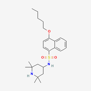 [(4-Pentyloxynaphthyl)sulfonyl](2,2,6,6-tetramethyl(4-piperidyl))amine