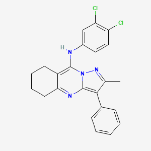 N-(3,4-dichlorophenyl)-2-methyl-3-phenyl-5,6,7,8-tetrahydropyrazolo[5,1-b]quinazolin-9-amine