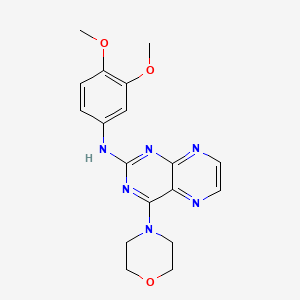 N-(3,4-dimethoxyphenyl)-4-(morpholin-4-yl)pteridin-2-amine