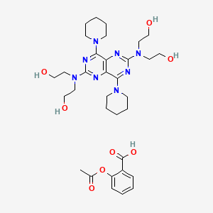 molecular formula C33H48N8O8 B1220137 Aggrenox CAS No. 87653-67-6