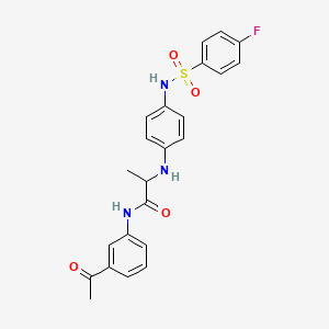 N-(3-acetylphenyl)-2-{[4-(4-fluorobenzenesulfonamido)phenyl]amino}propanamide