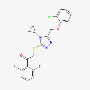 2-({5-[(2-chlorophenoxy)methyl]-4-cyclopropyl-4H-1,2,4-triazol-3-yl}sulfanyl)-1-(2,6-difluorophenyl)ethan-1-one