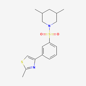 3,5-Dimethyl-1-{[3-(2-methyl-1,3-thiazol-4-yl)phenyl]sulfonyl}piperidine