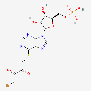 molecular formula C14H16BrN4O9PS B1220140 6-(6-(4-Bromo-2,3-dioxobutyl)thio)deaminoadenosine 5'-monophosphate CAS No. 90269-31-1