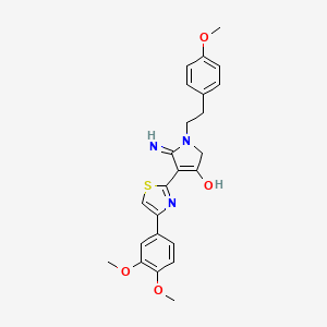 4-[4-(3,4-dimethoxyphenyl)-1,3-thiazol-2-yl]-5-imino-1-[2-(4-methoxyphenyl)ethyl]-2,5-dihydro-1H-pyrrol-3-ol