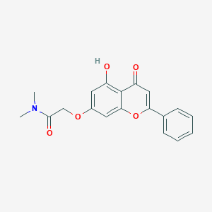 2-[(5-hydroxy-4-oxo-2-phenyl-4H-chromen-7-yl)oxy]-N,N-dimethylacetamide