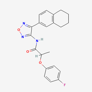 2-(4-fluorophenoxy)-N-[4-(5,6,7,8-tetrahydronaphthalen-2-yl)-1,2,5-oxadiazol-3-yl]propanamide