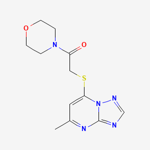 2-[(5-Methyl[1,2,4]triazolo[1,5-a]pyrimidin-7-yl)sulfanyl]-1-(morpholin-4-yl)ethanone