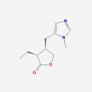 molecular formula C11H16N2O2 B1220147 (-)-Pilocarpine 